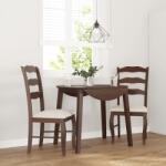 vidaXL 2 db barna tömörfa gumiból készült étkezőszékek párnákkal (4102491)