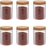 vidaXL 6 db üvegedény parafa fedéllel 650 ml (50839)