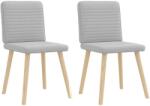 vidaXL étkezőszékek 2 db Felhőszürke szövet (4101153)