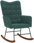 vidaXL sötétzöld bársony hintaszék (4016834)
