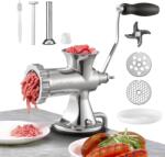 VEVOR Masina de tocat manuala VEVOR din otel inoxidabil 304 pentru carne si legume cu accesorii pentru carnati argintiu (Manual Meat Grinder) Masina de tocat manual