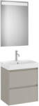 Roca Ona két fiókos kompakt mosdószekrény Pack mosdóval, tükörrel, matt szürke színben 550 x 360 (A851699510)