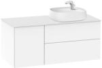 Roca Beyond 1200 mm-es jobbos mosdószekrény 1 pultra ültethető mosdóhoz fényes fehér színben (A851401806)