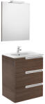 Roca Pack Victoria-N Family szett, alsószekrény, mosdó, tükör, lámpa (600) Wenge (A855849154)