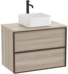 Roca Inspira mosdó alsószekrény pulttal 80cm, fehér fenyő (A851994546)