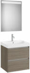 Roca Ona két fiókos mosdószekrény Pack mosdóval, tükörrel, sötét szilfa színben 600 x 460 (A851704511)