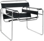 King Home IVAN Modern Fotel Műbőr Fekete Króm (KHM-KH1501100203)