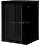 Lande PROlineB 600x600 lapraszerelt 18U 19" fali rack szekrény (fekete) (LN-WB-18U6060-BL-F) (LN-WB-18U6060-BL-F)
