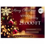  ENBShop Ajándékutalvány 25.000 Ft - Merry Christmas - Arany design (ENB25AUMCA)