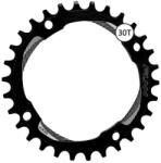 Funn Lánctányér Solo NW 4 furatos szimmetrikus 36T fekete