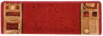 vidaXL 5 db piros öntapadó lépcsőszőnyeg 65x21x4 cm 149838 (149838)