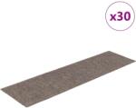 vidaXL 30 db krémszínű lépcsőszőnyeg öntapadós téglalap alakú 76x20 cm 3365730 (3365730)