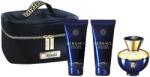 Versace Dylan Blue Pour Femme ajándék szett nőknek parfémovaná voda 100 ml + tělové mléko 100 ml + sprchový gel 100 ml + kosmetická taštička