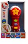  Bébi mikrofon, el. , hang+fény, zenélõ, 2 szín, 13x19 cm dob. 2xAAA elemmel