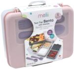 Melii Cutie pentru alimente cu ustensile Melii - 1446 ml, roz-gri (39241040)
