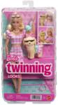 Mattel Papusa cu catel si tinute roz, Barbie, Twinning Looks, JFP36 Papusa Barbie