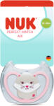 Nuk Силиконова залъгалка NUK - Perfect Match Air, Коте с кутия за стерилизиране, 18-36 m (10177226)