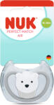 Nuk Силиконова залъгалка NUK - Perfect Match Air, Полярна мечка с кутия за стерилизиране, 18-36 m (10177225)