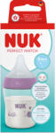 Nuk Шише със силиконов биберон NUK - Perfect Match, 150 ml, размер S, Хипопотам (10215407)