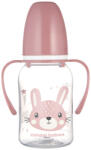 Canpol babies Бебешко шише с дръжки Canpol - Cute Animals, 120 ml, Розово (11/823_pin)