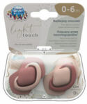 Canpol babies Силиконови залъгалки със симетрична форма Canpol - Pure Color, 0-6 месеца, 2 броя, Розови (22/655_pin)