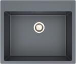 Kevmil Milan gránit egymedencés mosogatótál csaplyukkal 600 x 500 mm - szürke (milan-szürke)