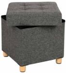 SONGMICS Taburet 38×38×40 cm sötét szürke (LSF14GYZ)