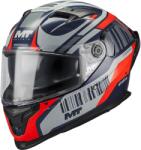 MT Helmets MT Braker SV Cockpit B5 zárt motoros bukósisak kék-szürke-piros