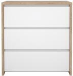 Tvilum Fehér-natúr színű komód tölgyfa dekorral 80x84x48 cm Next - Tvilum