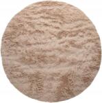 Strado Shaggy Szőnyeg Kerek Puha Nappali Szőnyeg 160CM Plüss Bézs Barna Vörös (Shaggy)