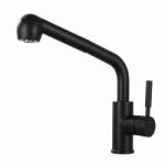 Welland Omega kihúzható fejes mosogató csaptelep (fekete)