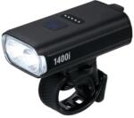 BBB Cycling BLS-271i StrikeDuo 1400i USB-ről tölthető első lámpa, gumipántos, 1400 lumen, fekete
