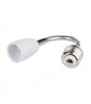 Ledline Lámpa foglalat átalakító , flexibilis toldóval (20cm) , E27-E14 (242038)