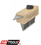 AWTools AW00145 profi térkő és fugatisztító kefe fej (acél sörte) (AW00145)