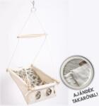 Incababy Babyswing babahinta - Deep Nature bézs leveles + AJÁNDÉK bézs kétoldalas minky takaró + hintakampó