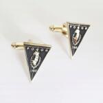  Pogoń Szczecin mandzsettagombok, sárgaréz, gravírozott, 20mm (Slavieszki.PL)