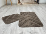 Keleti Textil Kft Lazien 3015-2 Brown (Barna) 2 Részes Fürdőszoba Szőnyeg 50x80 + 50x40cm