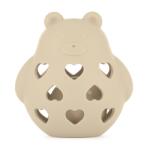 Petite&Mars Szilikon játék csörgővel Bear Basil - Desert Sand