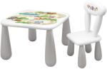 Maltex LUNA Gyermek asztal és szék Erdei csapat - szürke