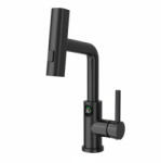 Welland FH-3281E mosogató csaptelep - többfunkciós fej - vízhőfok kijelző (fekete) (FH-3181E)