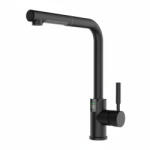 Welland FH-3470 mosogató smart csaptelep - kihúzható multifunkciós fej - vízhőfok kijelző (fekete) (FH-3470E)