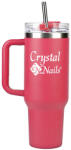 Crystal Nails - FÉM HŐTARTÓ KULACS - TUMBLER - VÖRÖSÁFONYA