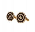  Amerika Kapitány mandzsettagombok, polírozott sárgaréz, 20mm (Slavieszki.PL)