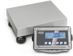 KERN SFE 10K-3NM (15kg-0, 005kg) 300x240 mm IP65 rozsdamentes acél kijelzős platform mérleg, ellenőrző és átlag mérés, hitelesíthető (SFE 10K-3NM)