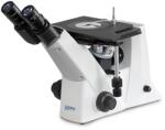 KERN OLM 170 inverz metallográfiai, anyagvizsgálati mikroszkóp 50x/100x/200x/500x nagyítás, végtelen optikai egység, állítható asztal, állítható fényerejű 5 W-os LED ráeső megvilágítás, trinokuláris (OLM 1