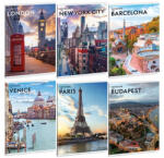 Ars Una Füzet iskolai A4, 40lap, vonalas Ars Una CITYSCAPE 10db/csomag (53114822) - polusirodaszer