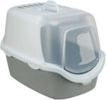 TRIXIE Vico Open Top Litter Tray, with Hood - fedeles macska wc (vil. szürke/fehér) macskák részére (40x40x56cm)