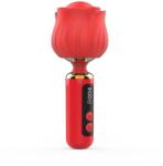 Guilty Toys Vibrator Mini Masaj Luxury, 9 Vibration Modes, LCD Display, USB Magnetic, Silicone, Red, 12.6 cm Vibrator