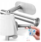 Kanza Fali Wc papír tartó, öntapadós, ezüst színű, loft stílusú, fém (UCHWYT PRZYLEPNY NA PAPIER TOALETOWY KANZA)