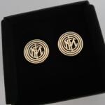  Inter Milán mandzsettagombok, sárgaréz, gravírozott, fekete doboz (Slavieszki.PL)
